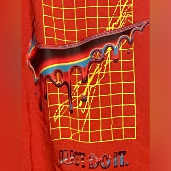Nike T-shirt long sleeve "just do it" cotton men's/unisex flaw or grunge? Vtg - Picture 1 of 5